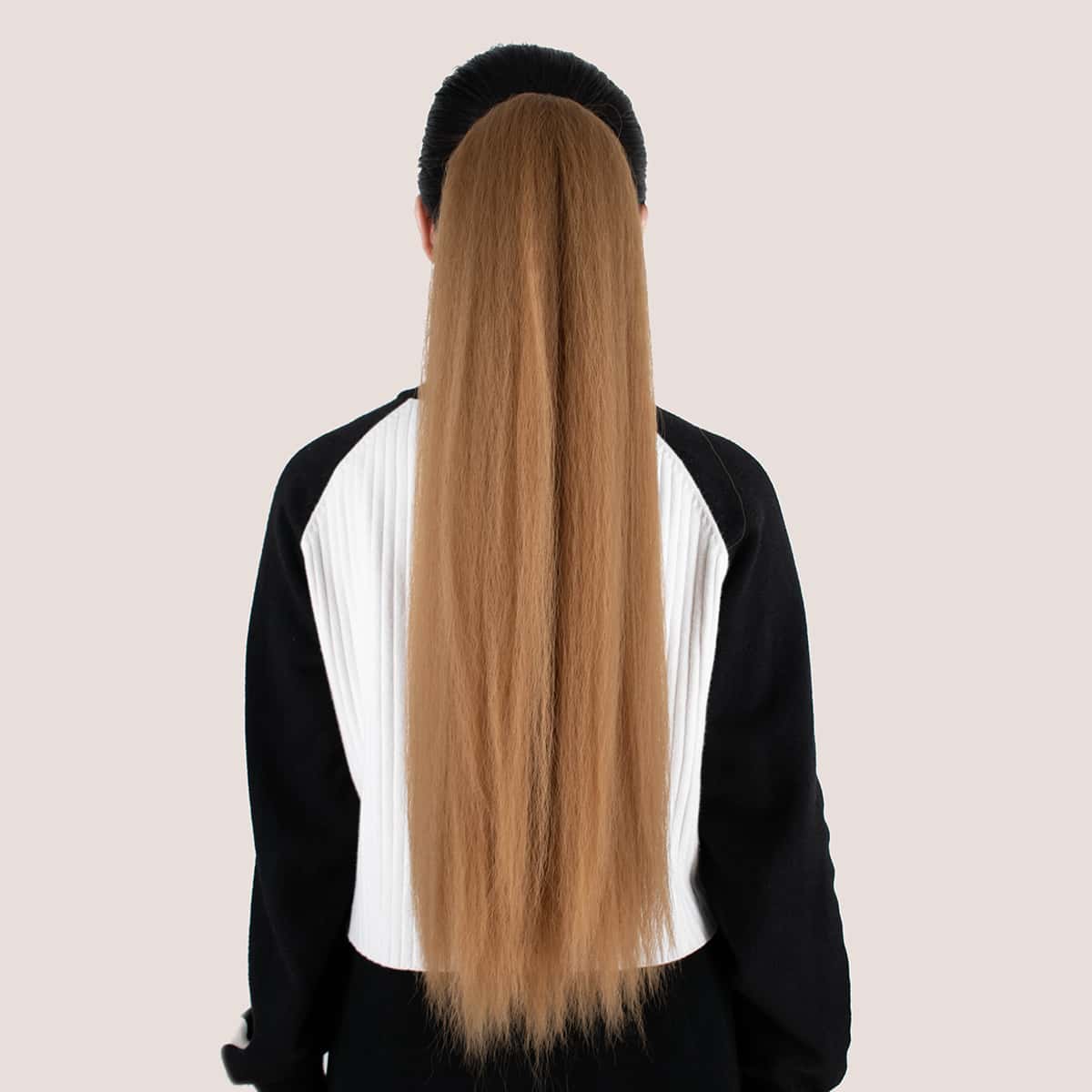 

Long Straight Shaggy Ponytail Hair Extension, Gold
