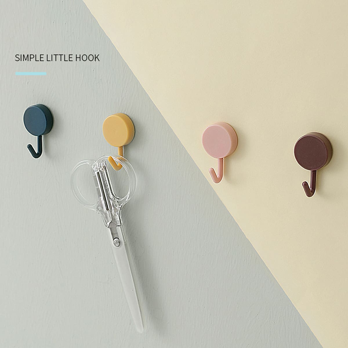 

10pcs Random Round Wall Hook, Multicolor
