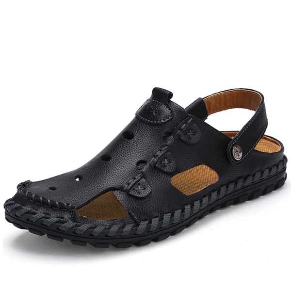 

Men Cut Out Slingback Sandals, Black