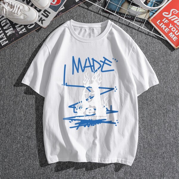 

Men Slogan & Graphic Print Tee, White