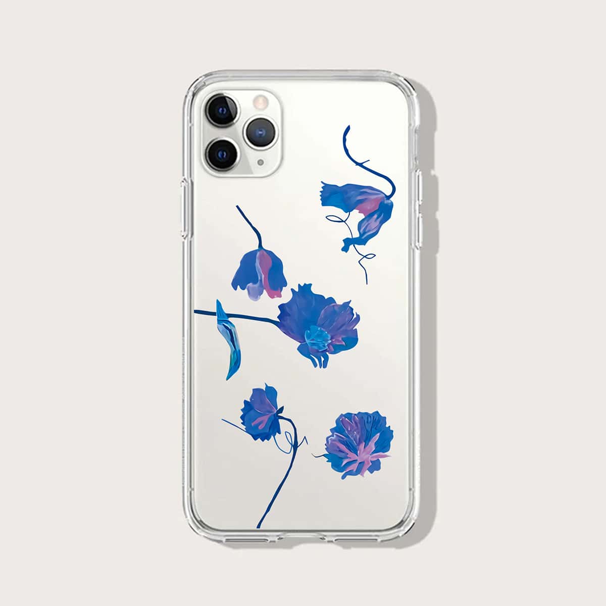 

Floral Print Clear Phone Case