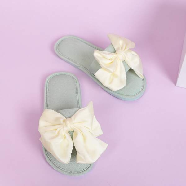

Bow Decor Bedroom Slippers, Yellow
