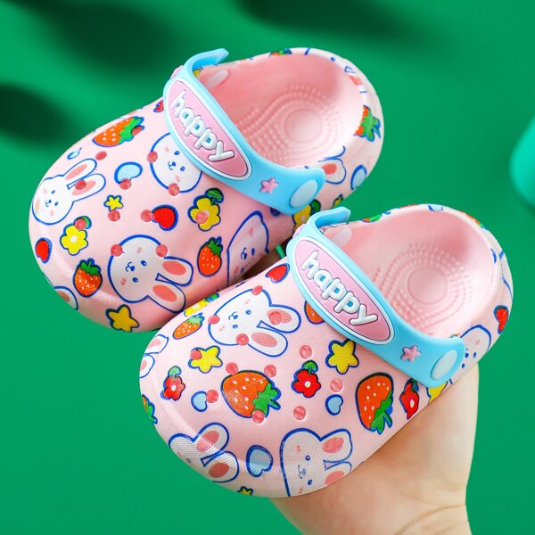 

Toddler Girls Cartoon Rabbit Pattern Sandals, Pink