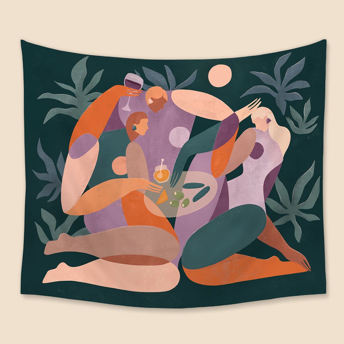 

Abstract Figure Tapestry, Multicolor