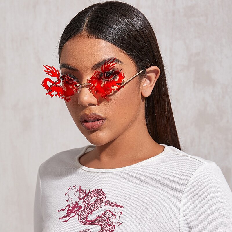

Rimless Dragon Frame Sunglasses