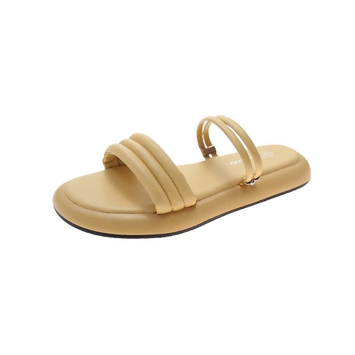 

Simple Strap Slide Sandals, Yellow