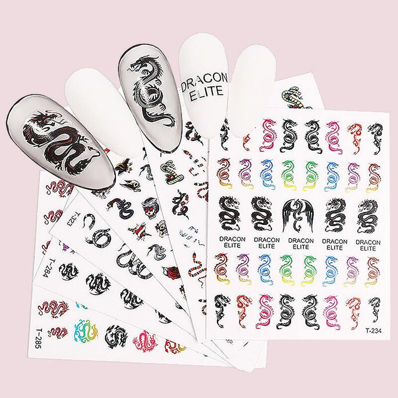

6sheets Animal Nail Art Sticker, Multicolor