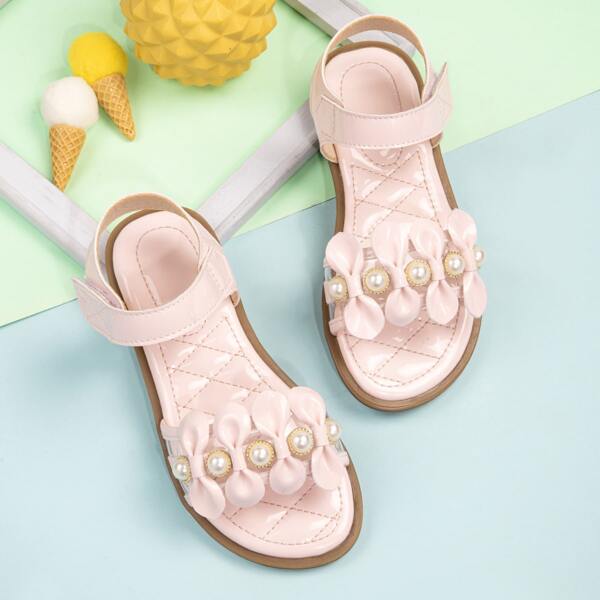 

Girls Faux Pearl Decor Sandals, Pink