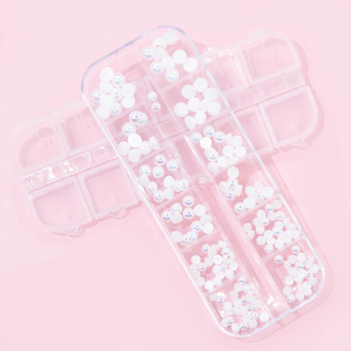 

1box Faux Pearl Nail Art Decoration, White