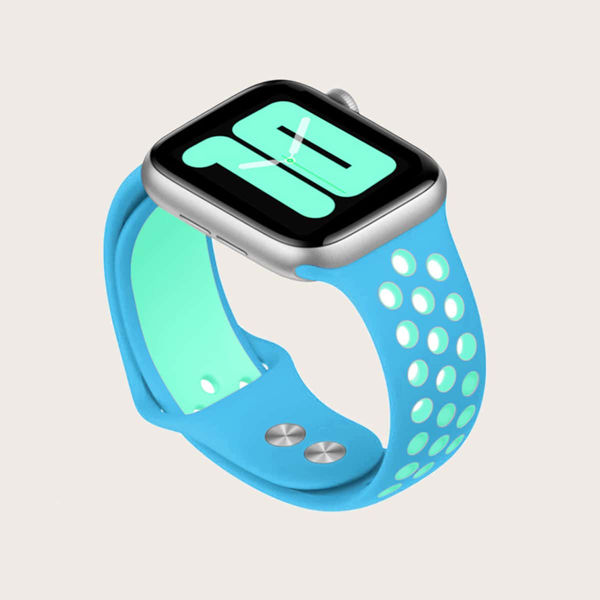 

1pc Cutout Apple Watch Band, Blue