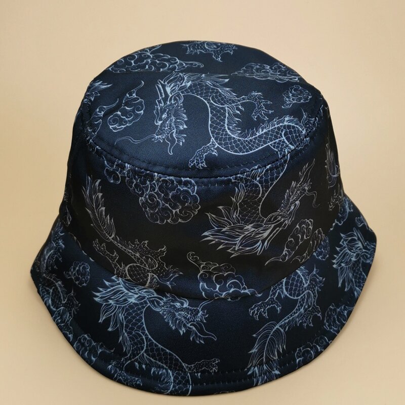 

Guys Chinese Dragon Bucket Hat, Black