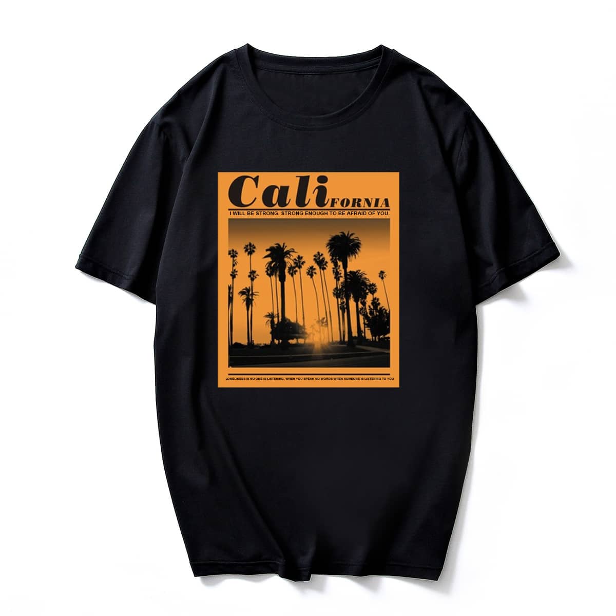 

Guys Letter Tropical Graphic Tee, Black