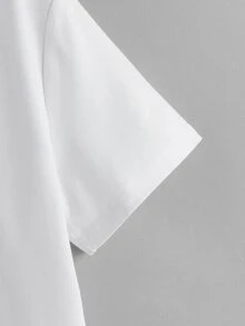 SHEIN 男孩羽毛圖案T恤 - 白色 - 查看 4