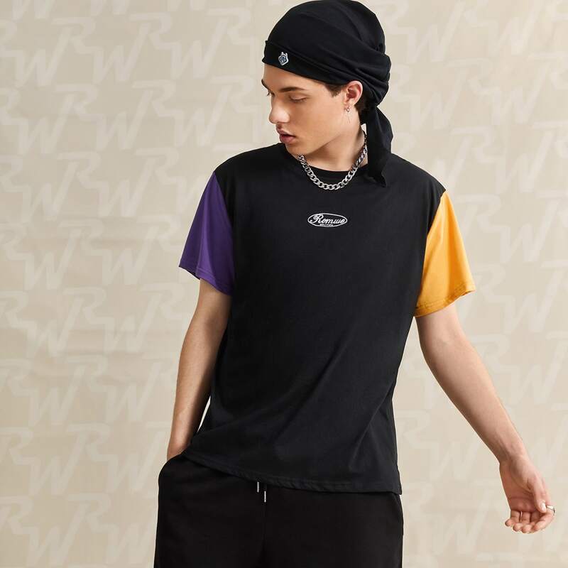 

Guys Letter Colorblock Tee, Multicolor