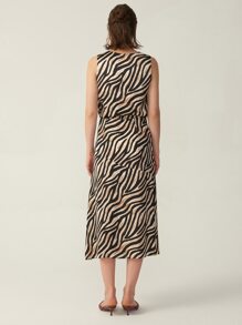 MOTF PREMIUM 100% SILK GRADE 6A 22MM ZEBRA STRIPED TOP - Multicolor - View 2