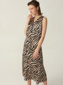 MOTF PREMIUM 100% SILK GRADE 6A 22MM ZEBRA STRIPED TOP - Multicolor - View 9