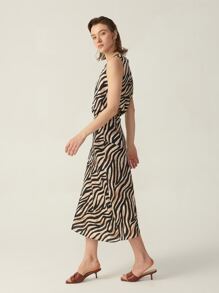 MOTF PREMIUM 100% SILK GRADE 6A 22MM ZEBRA STRIPED TOP - Multicolor - View 10