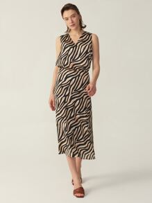 MOTF PREMIUM 100% SILK GRADE 6A 22MM ZEBRA STRIPED TOP - Multicolor - View 12