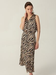 MOTF PREMIUM 100% SILK GRADE 6A 22MM ZEBRA STRIPED TOP - Multicolor - View 13