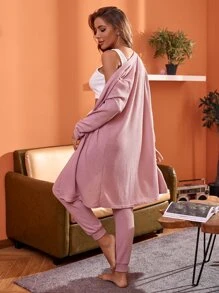 Bộ 3 áo ba lỗ & quần & áo choàng PJ / Bộ Pyjama - Nhiều màu - Xem 2