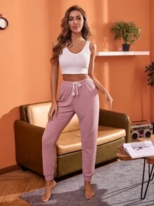 Bộ 3 áo ba lỗ & quần & áo choàng PJ / Bộ Pyjama - Nhiều màu - Xem 3