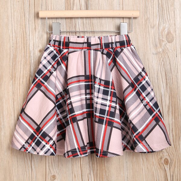 

Toddler Girls Plaid Flared Skirt, Multicolor