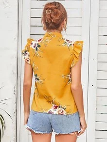 Áo sơ mi Hoa Giải trí - Màu vàng - Xem 2