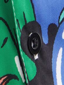 SHEIN 男孩卡通圖案襯衫