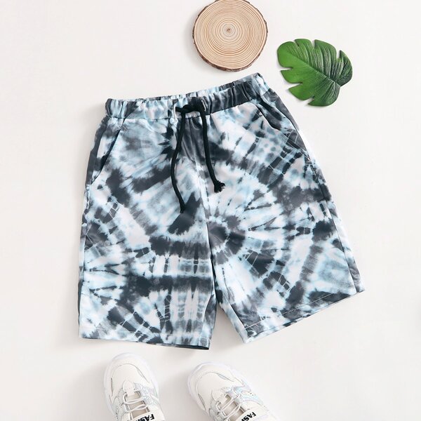 

Boys Slant Pocket Tie Dye Shorts, Multicolor