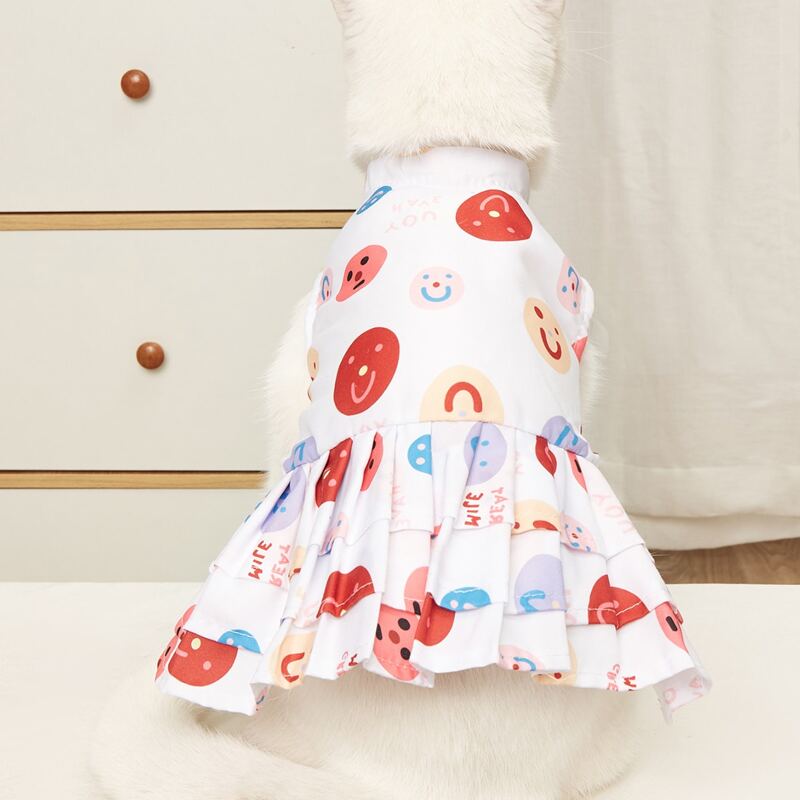

Cartoon Graphic Pet Dress, White