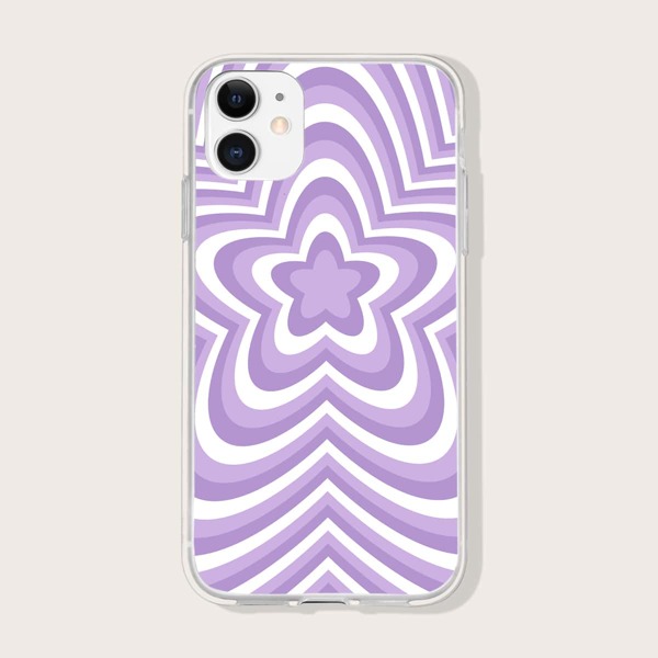 

Flower Pattern Phone Case, Purple