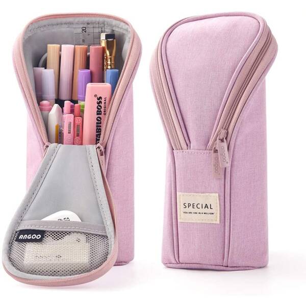 

1pc Plain Pencil Bag, Pink