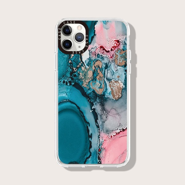 

Abstract Liquid Pattern Phone Case, Clear