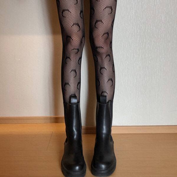

Moon Fishnet Tights, Black
