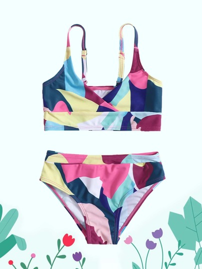 بيكيني بأنماط حديثة للفتاة الصغيرة للصيف و الشاطئ
