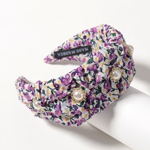 

Flower Print Hair Hoop, Multicolor