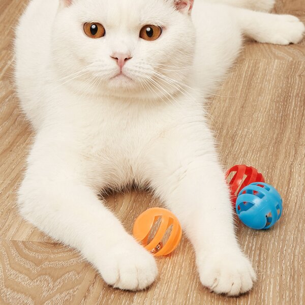

3pcs Random Color Bell Ball Pet Sound Toy, Multicolor