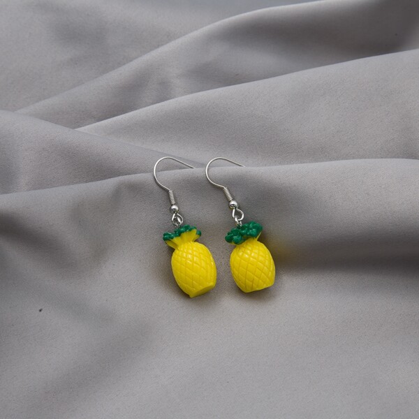 

Pineapple Drop Earrings, Yellow