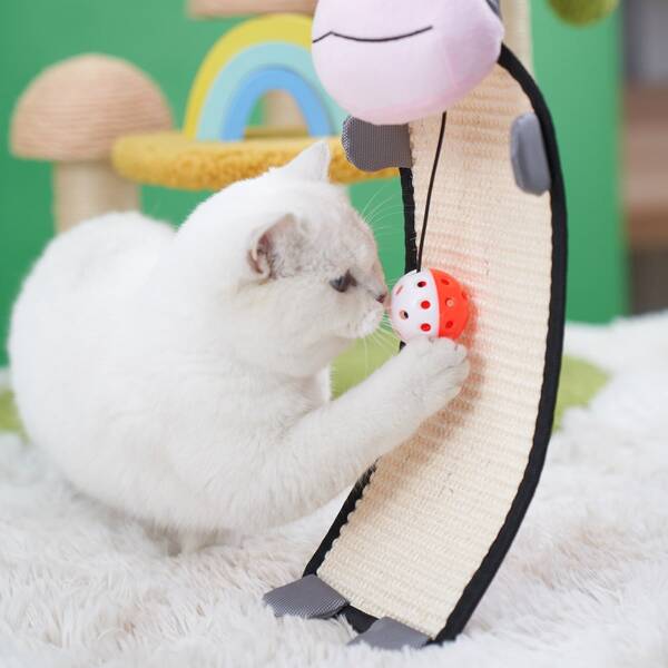 

1pc Cow Shaped Cat Scratch Mat, Multicolor