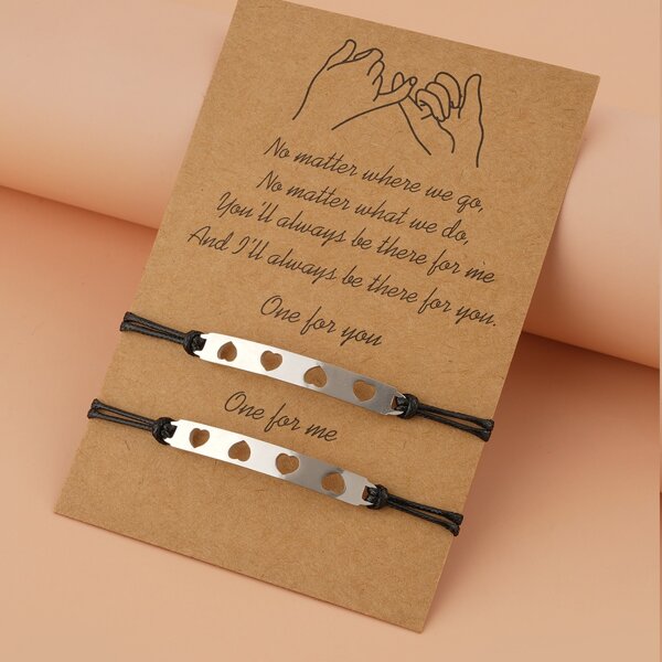 

2pcs Simple Bracelet, Silver