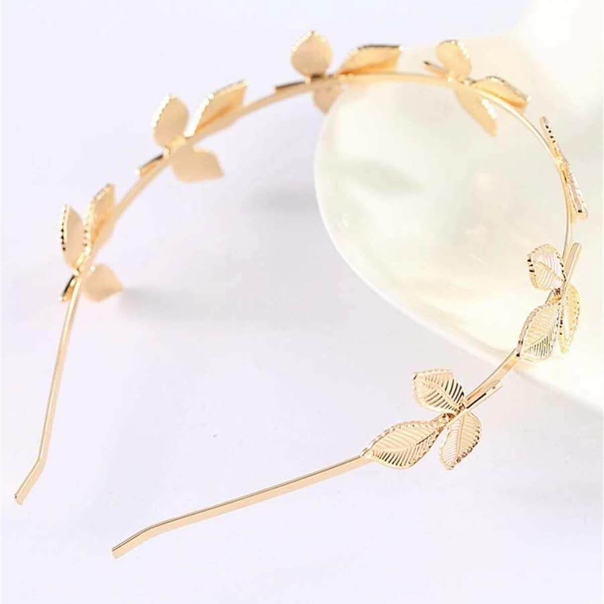 

Metal Leaf Headband, Gold