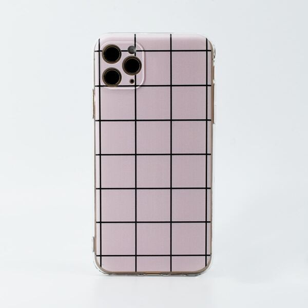 

Plaid Pattern Phone Case, Pink