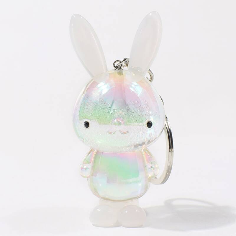 

Holographic Rabbit Keychain, Multicolor