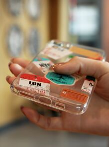 Ốp lưng điện thoại trong suốt có họa tiết nhãn dán Apple tương thích với iPhone15/15Plus/15Pro/15Promax - Nhiều màu - Xem 6