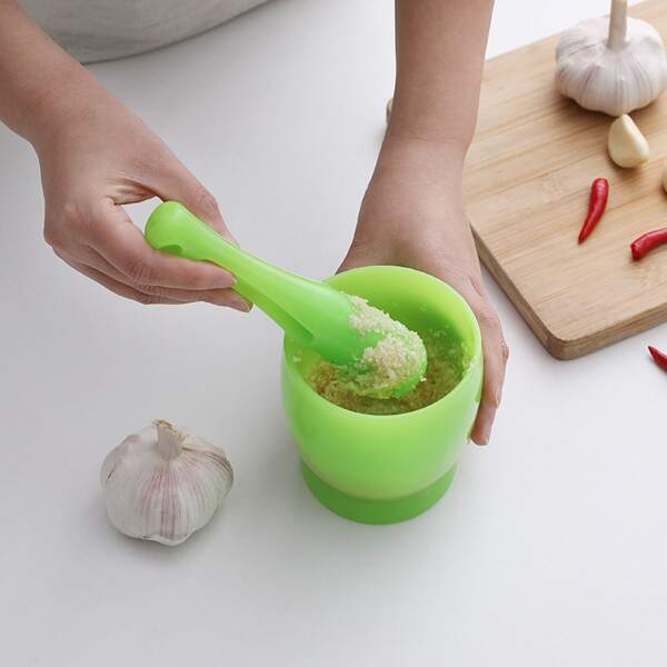 

2pcs Garlic Masher Set, Green
