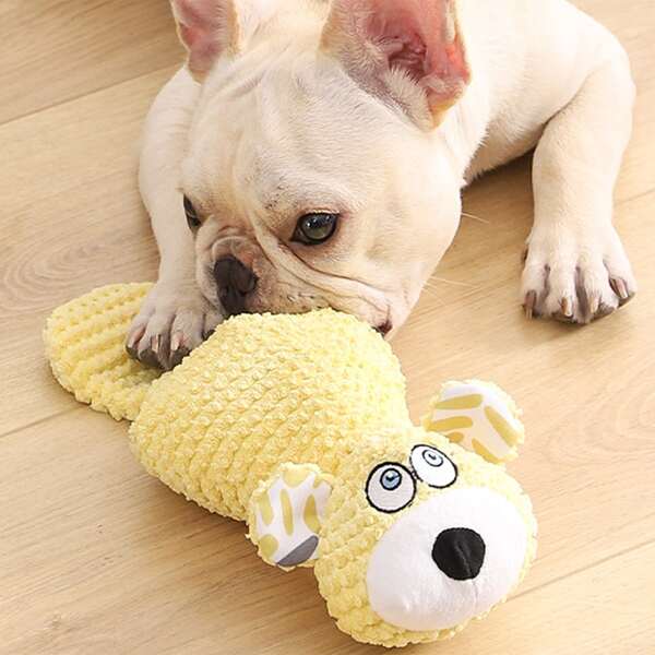 

Plush Dog Pet Chew Toy, Multicolor
