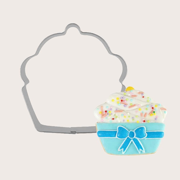 

1pc Cupcake Shaped Mold, Silver