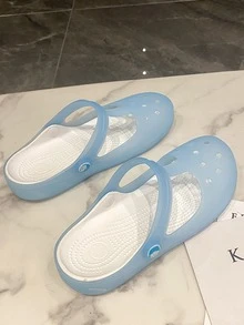 Hollow Out Slingback Jelly Sandals - Mint Blue - View 2