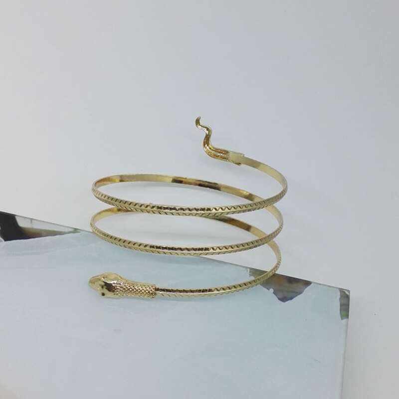 

Serpentine Cuff Bracelet, Gold
