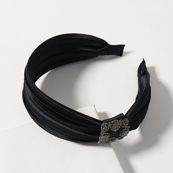 

Rhinestone Decor Hair Hoop, Black